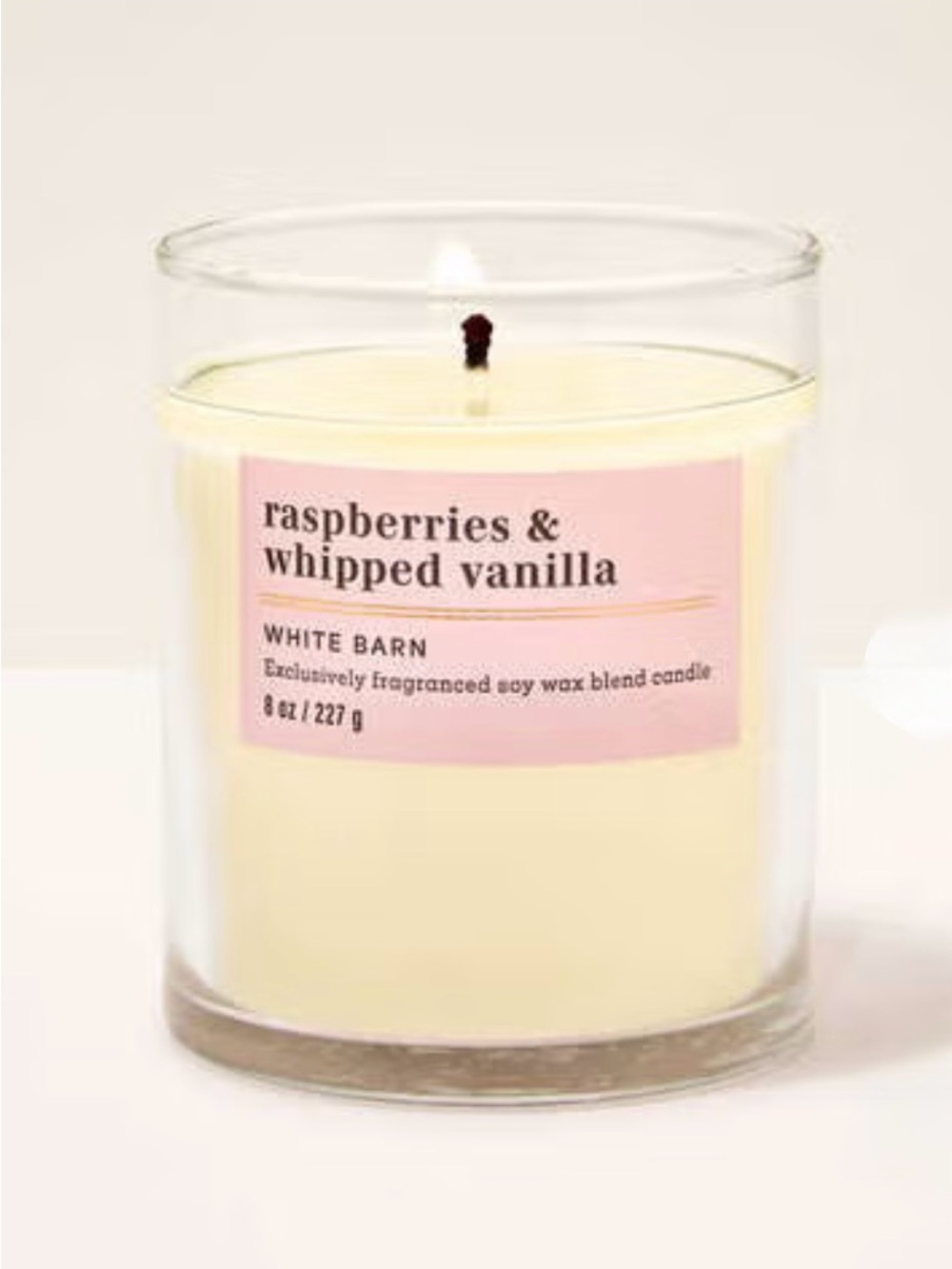 White Barn Raspberries & Whipped Vanilla single wick candle. - Picture 2 of 5